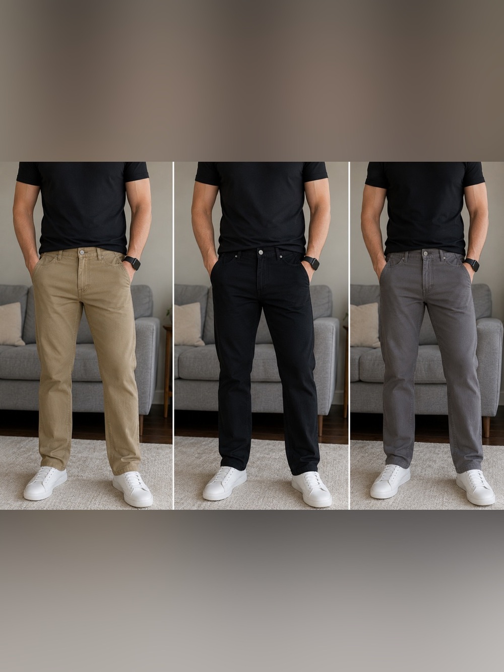 Levi's Men's Pants in Black, Gray, and Tan Sz W36 L 32/30